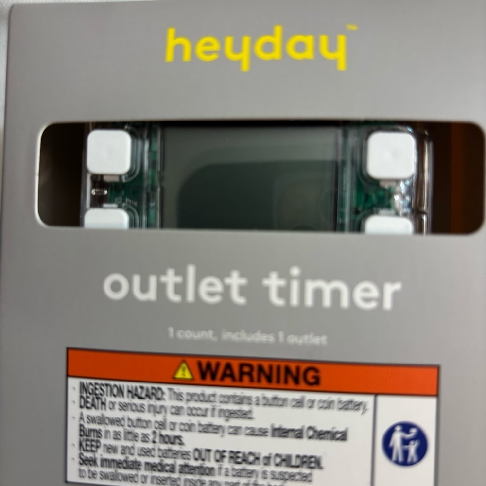 Heyday Outlet Timer Digital Screen 7-Day Programmable Indoor Plug 15A 1875W New - Picture 3 of 3